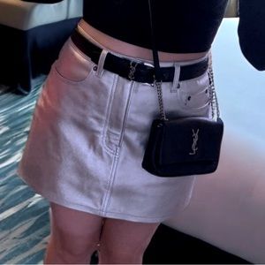 Ysl belt silver / black size 2-6